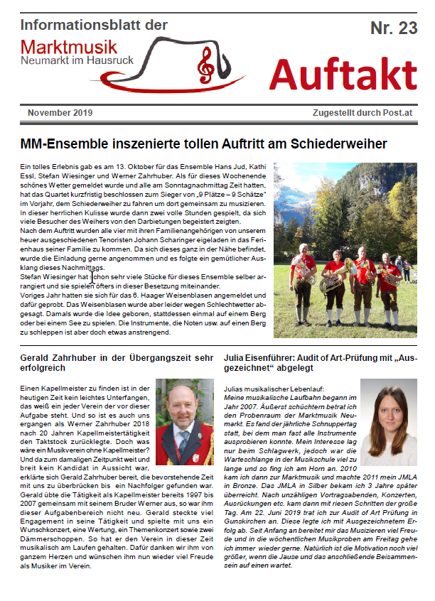 Auftakt Ausgabe 23